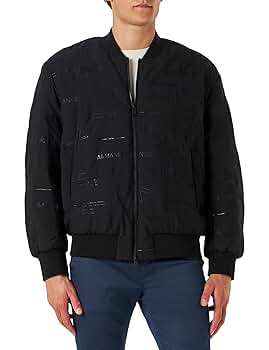 A | X ARMANI EXCHANGE Men's Logo Imprint Padded Bomber