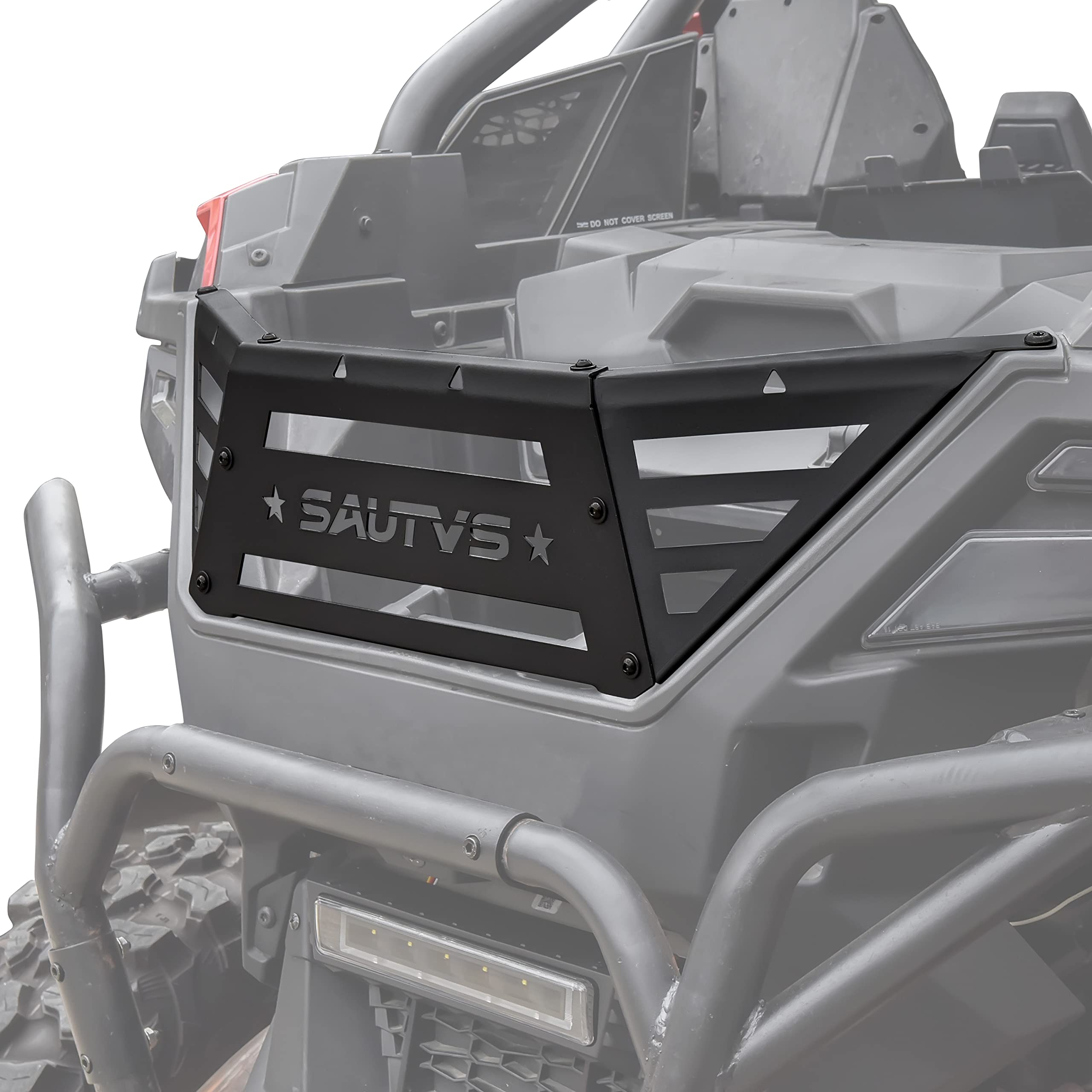 SAUTVS Cargo Bed Extender Tailgate for RZR PRO XP/S/Turbo R 20-25, Heavy Duty Steel Rear Bed Extender Rack Cargo Tailgate Enclosure for Polaris RZR PRO XP/S/Turbo R 2020-2025 Accessories