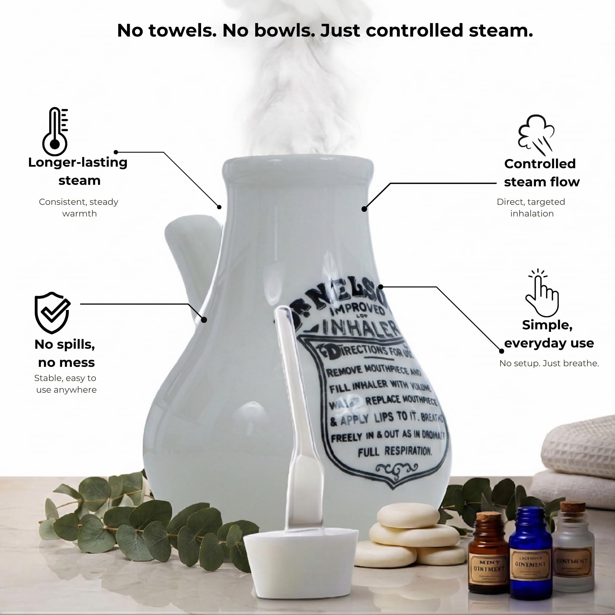 Dr Nelson Steam Inhaler 1000ml - AvonGreen Wellness | Nasal