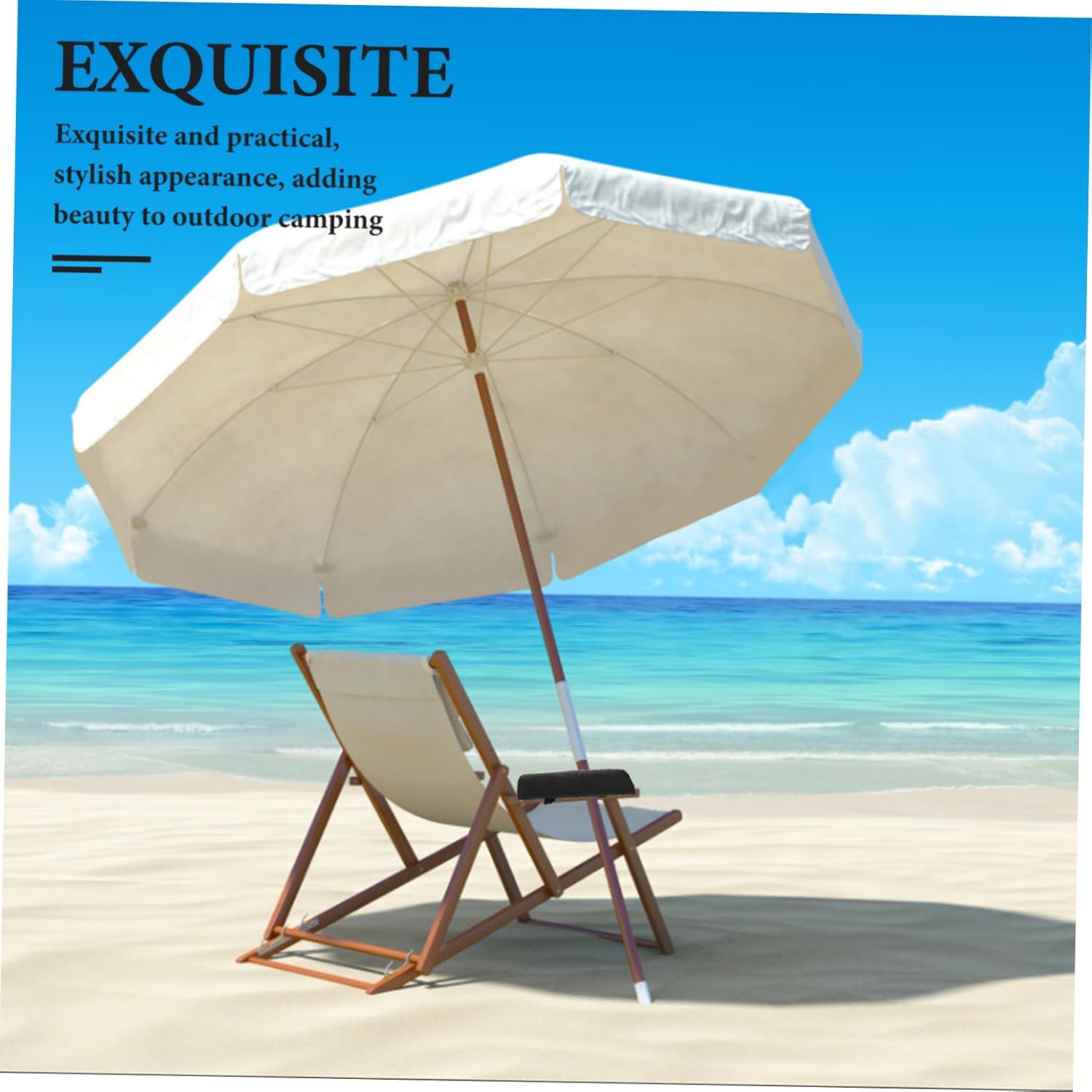 Happyyami Outdoor Folding Chair Armrest Cushions 1 Pair Soft Pads for Camping and Beach Chairs Waterproof Fabric Comfortable Foam for Patio and Balcony Use