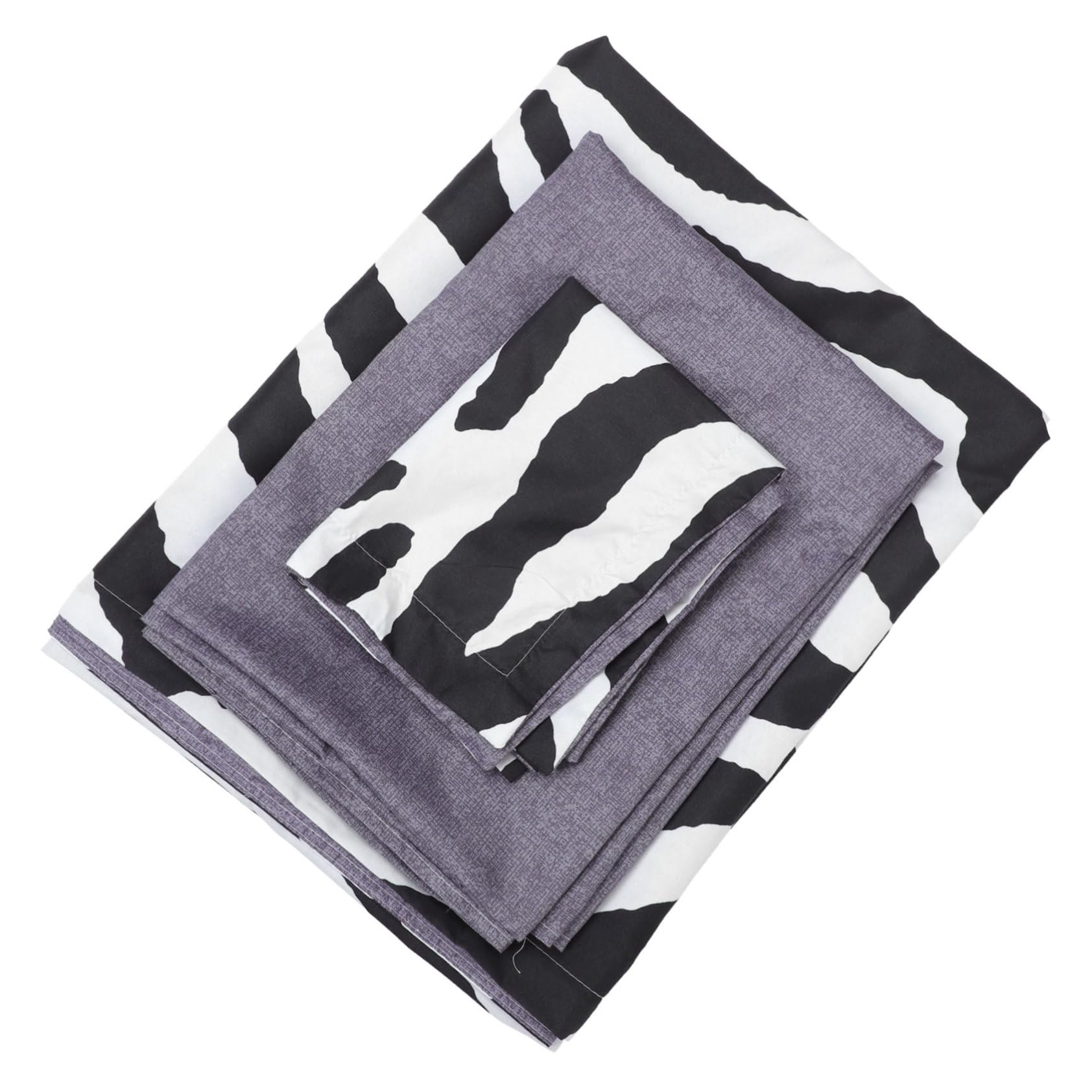 Housse de couette noir coton aloe parure de lit moderne pour chambre ado et adulte IMIKEYA