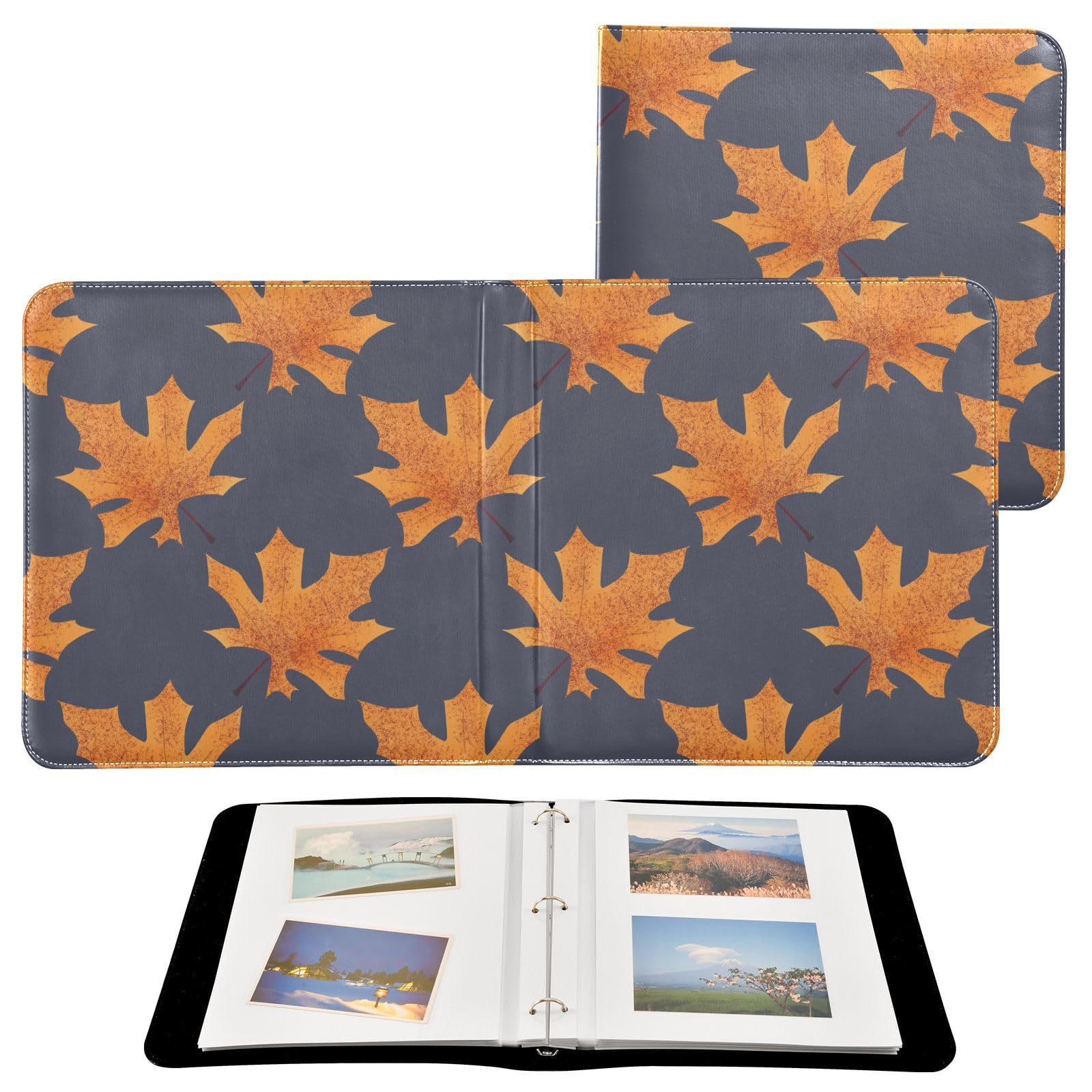 Fotoalbum mit Herbstblättern, selbstklebende Seiten, Fotoalben, Fotoalben, Bilderalben, 10 x 15 cm, 12 x 17 cm, 15 x 20 cm