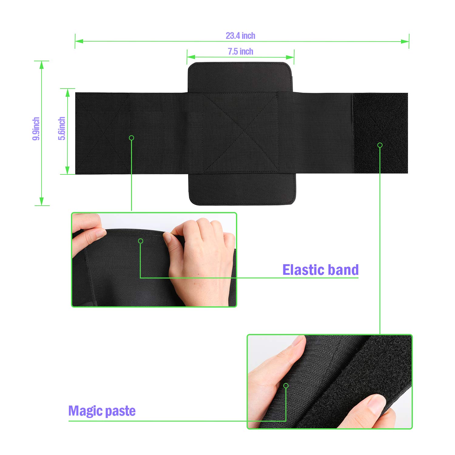 Hikig Supporto per poggiatesta lettore DVD auto, supporto universale per auto per lettore DVD portatile da 7 a 11 pollici con schermo girevole - nero
