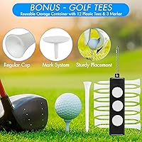 Vista 6 de Sprookber Juego de accesorios de golf - Cepillo retráctil PRO para club, toalla de golf con patrón de gofres de microfibra, herramienta