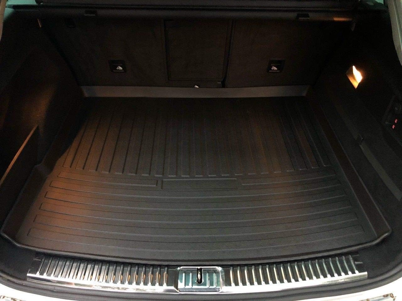 Cargo Liner - Trunk Mat for Volkswagen Touareg 2011-2018 – Weather-Resistant Trunk Mats for Cars with Raised Lip – Non-Slip Car Trunk Mat Rubber – Laser Pre-Cut Design for VW Touareg