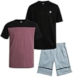 Boys Active Shorts Set - 3 Piece Performance T-Shirt and Fleece Sweat Shorts - Kids' Activewear Set for Boys (4-12)