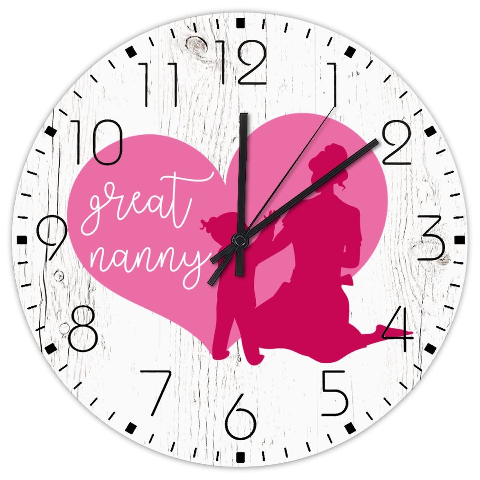 Horloge minimaliste de 38,1 x 38,1 cm ronde double face bois et métal