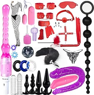 32Pcs SM Bondage Restraint Vibrator Silicone Anal Plug Dildo Sex Toys for Butt plug2 Color
