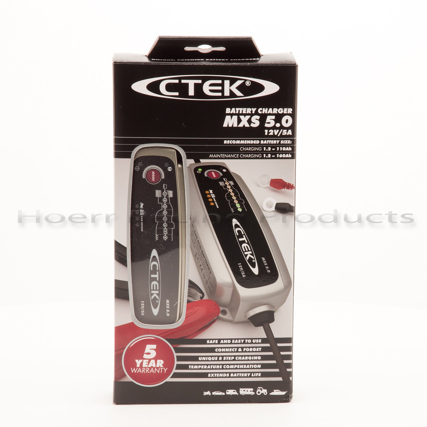 CTEK MXS 5.0 Caricabatteria 12V-5A (Senza compensazione automatica di temperatura) (Cessata produzione da parte del produttore)