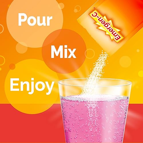 Vista 63 de Emergen-C - 1,000 mg Vitamina C en polvo, con antioxidantes, vitaminas B y electrolitos, suplemento diario para apoyo inmunológico, bebida
