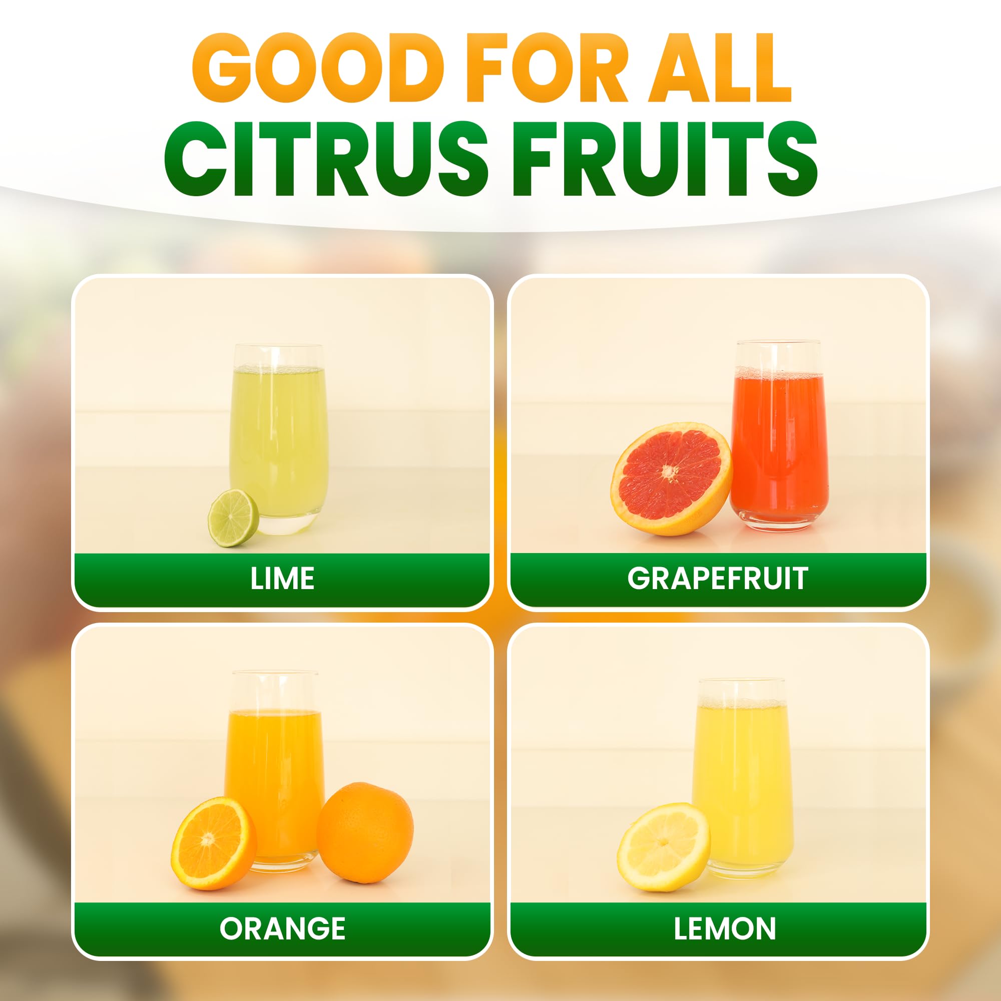 Exprimidor de cítricos, exprimidor de naranja, exprimidor de limón, 3 tazas de 24 onzas, eléctrico con cable, rotación automática a presión, adecuado para naranjas y limones, con un pequeño 6