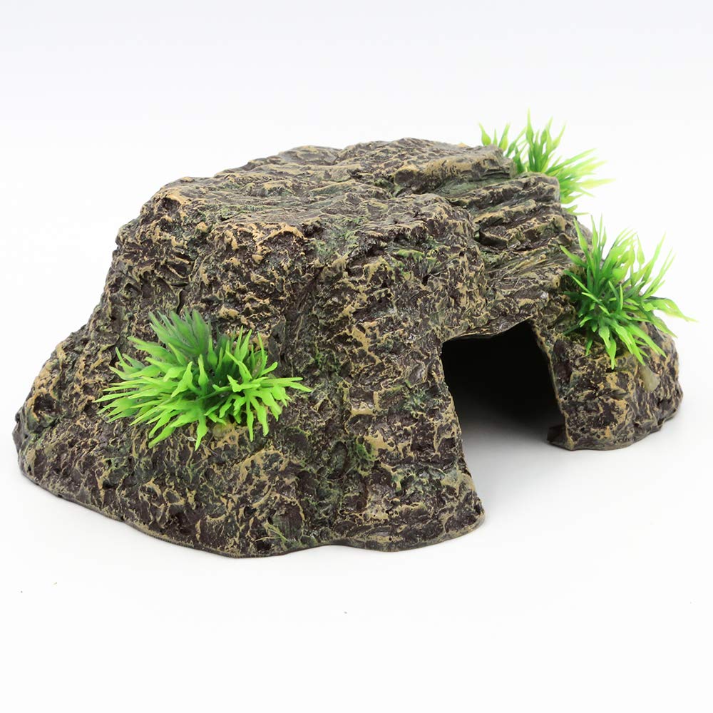 Hábitat de resina para reptiles extragrande para simular entornos naturales