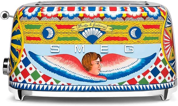 Tostadora Dolce and Gabbana x Smeg TSF02DGUS de 4 rebanadas, colección 'Sicily Is My Love'