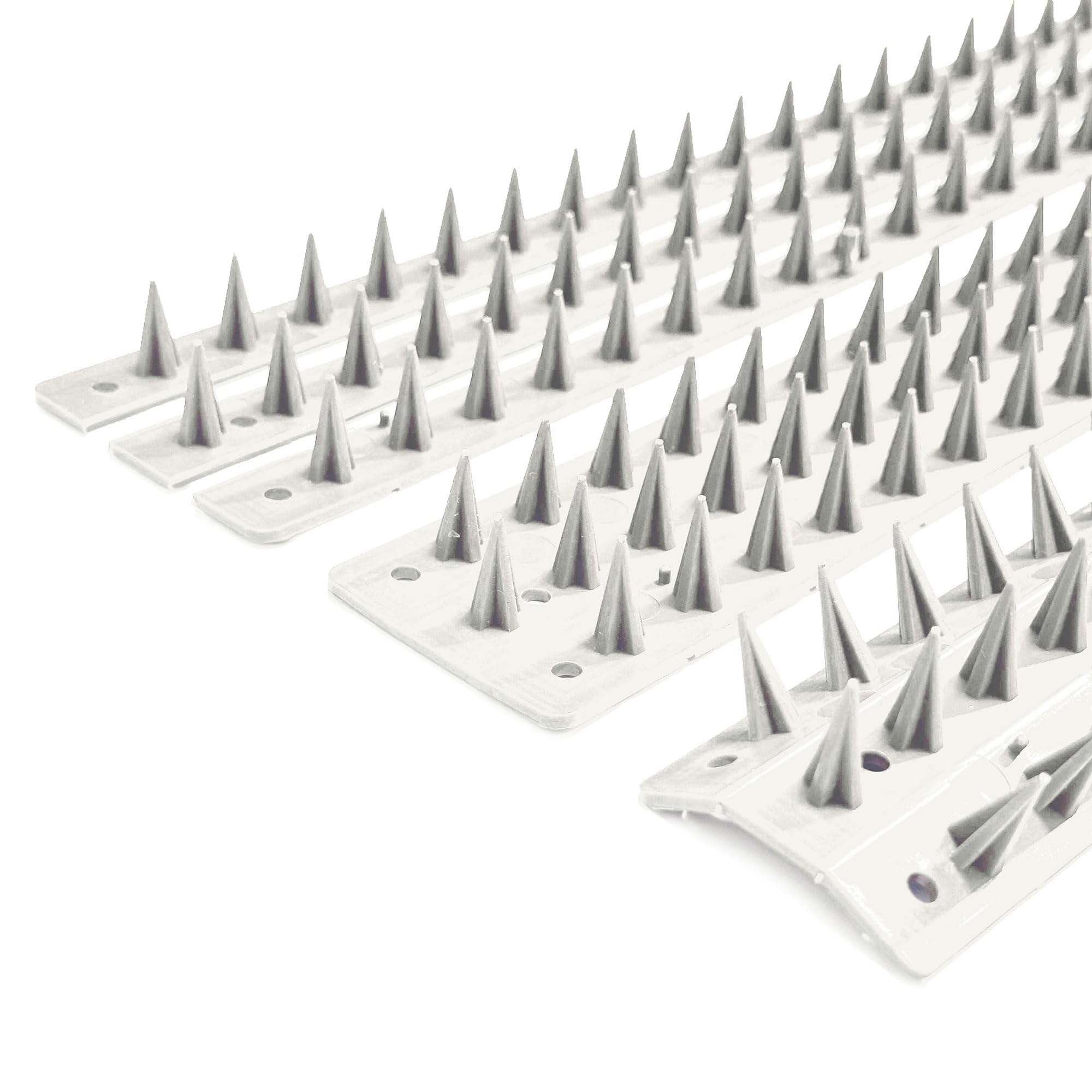 EarlyGrow Fence Wall Spikes Garden Security Guard Anti-Climb Cat Bird Intruder Pest Deterrent - Made in the UK (30-Pack (15m), White)