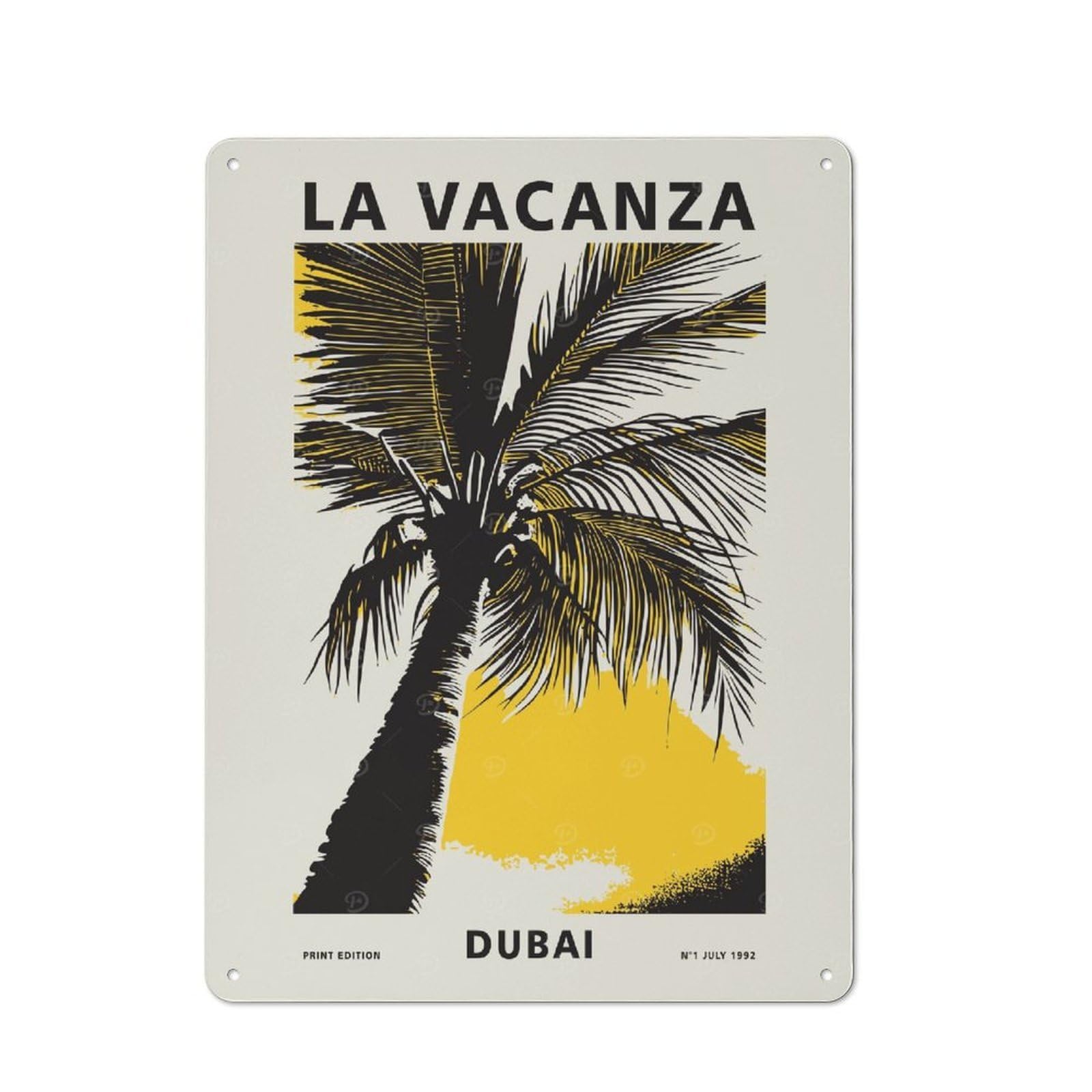 Junmoney Style-12 Dubai Paradise Poster Vintage Tin Sign 40X30cm For Pub Or Café, For Everyday Room Decor With A Vintage Look