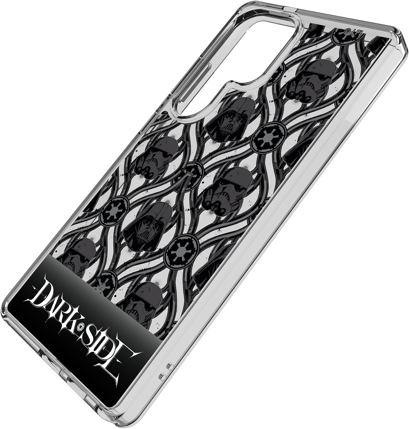 Keyscaper Star Wars Dark Side Pattern Clear Cell Phone Case for Galaxy S22 Plus [The Sith, The Force, Fallen Jedi, Bogan]