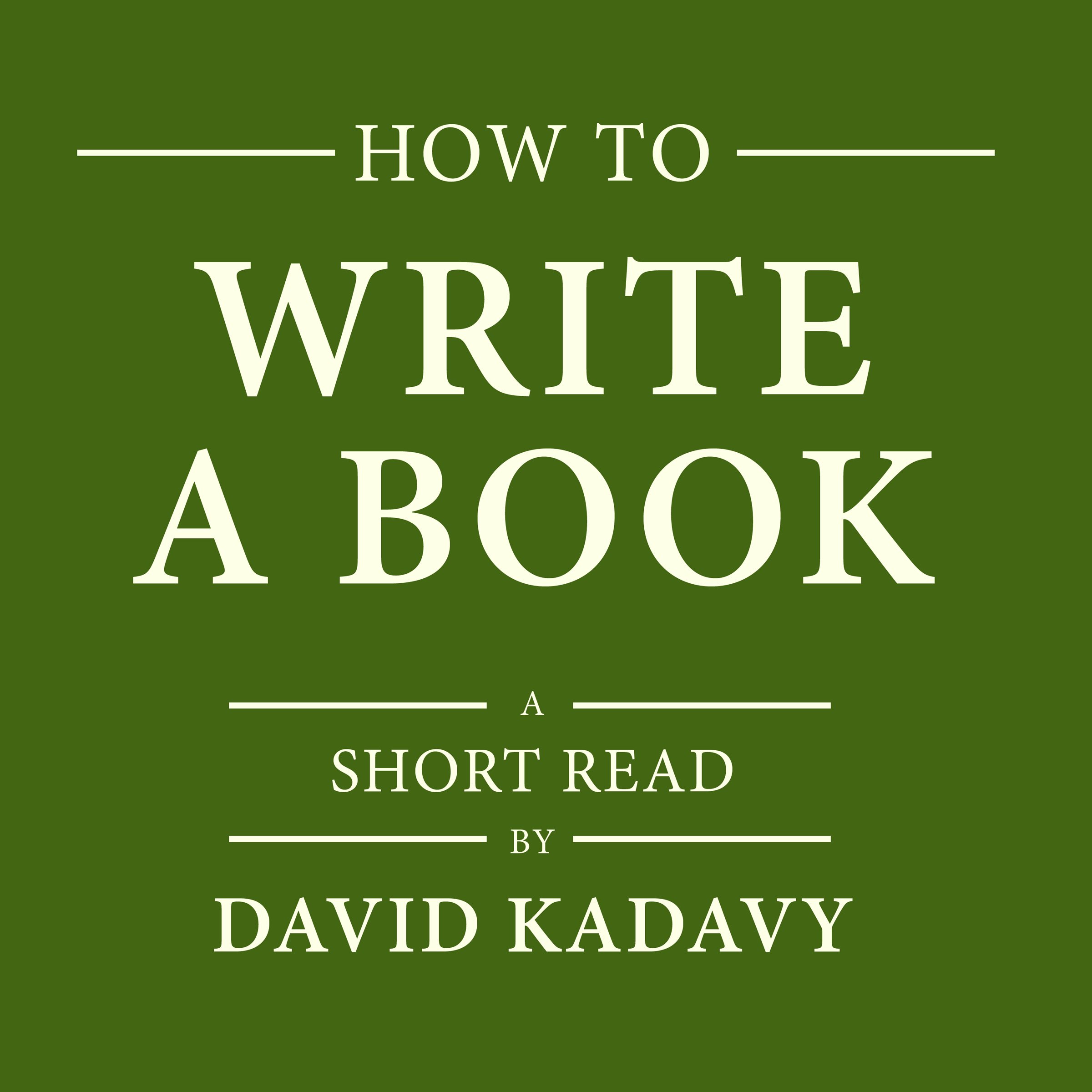 Cover art for How to Write a Book