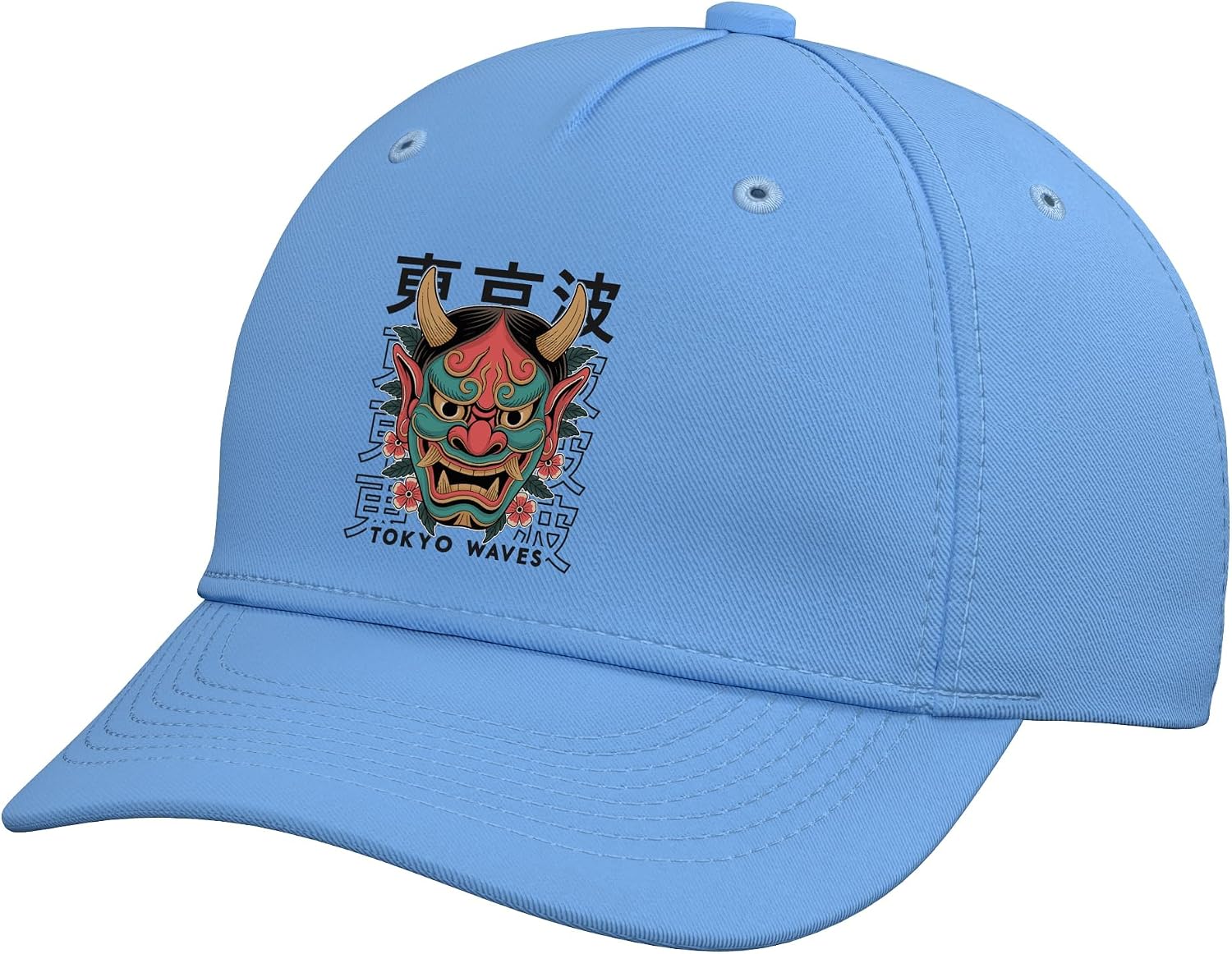 Japanese Devil Demon Hannya Oni Mask Yokai Oni Face Mask Adjustable Baseball Hat