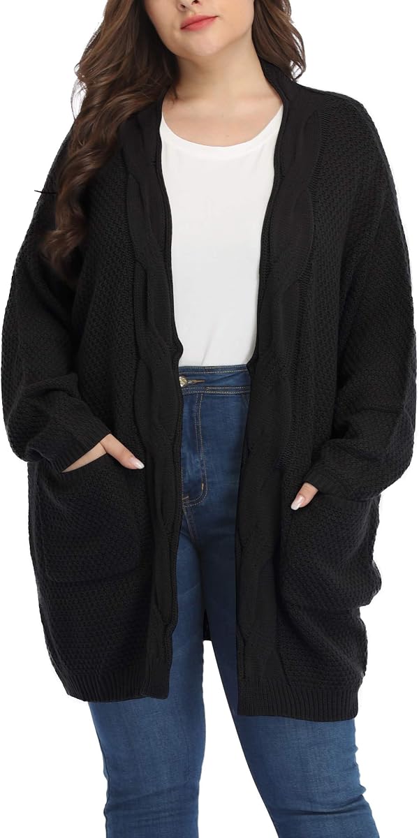 Shiaili Chunky Plus Size Sweaters for Women Oversized Long Cardigans