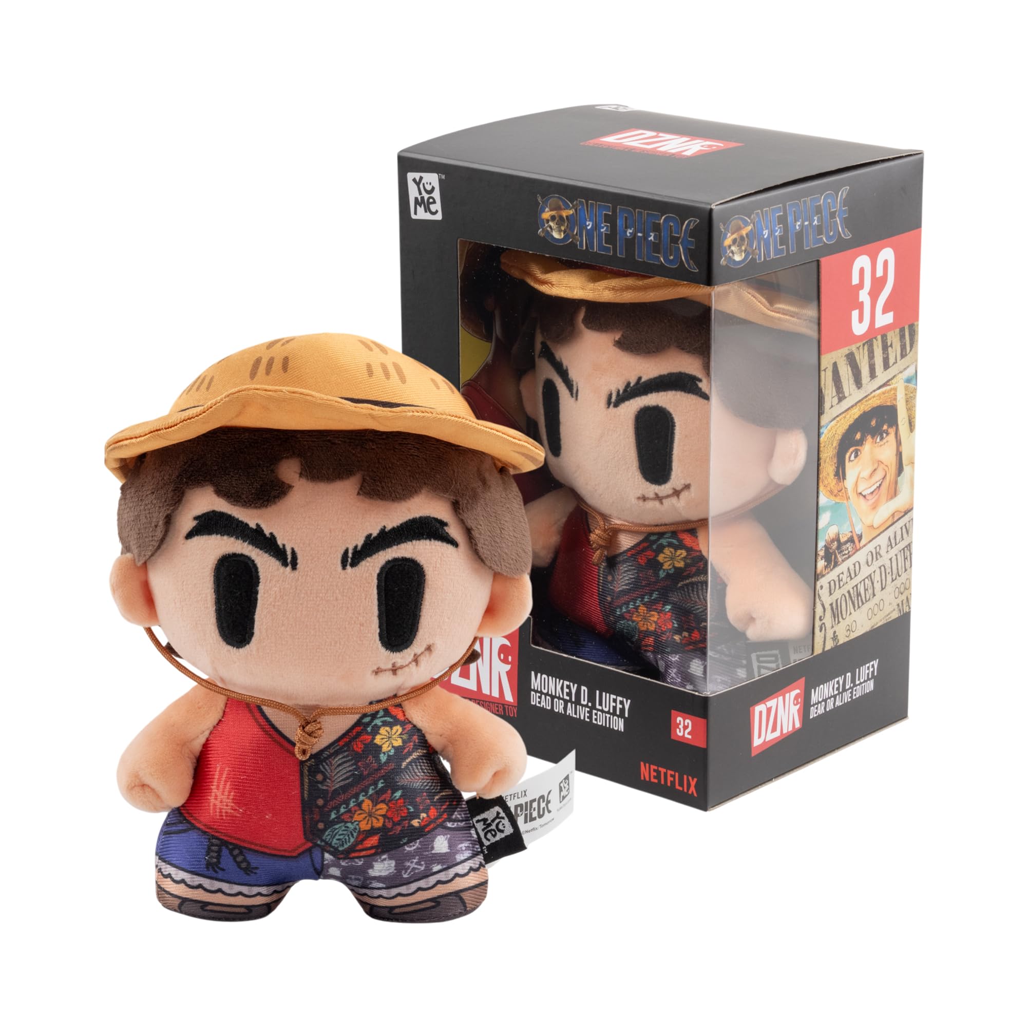 YuMe DZNR One Piece Plush Toy - Monkey D Luffy 7