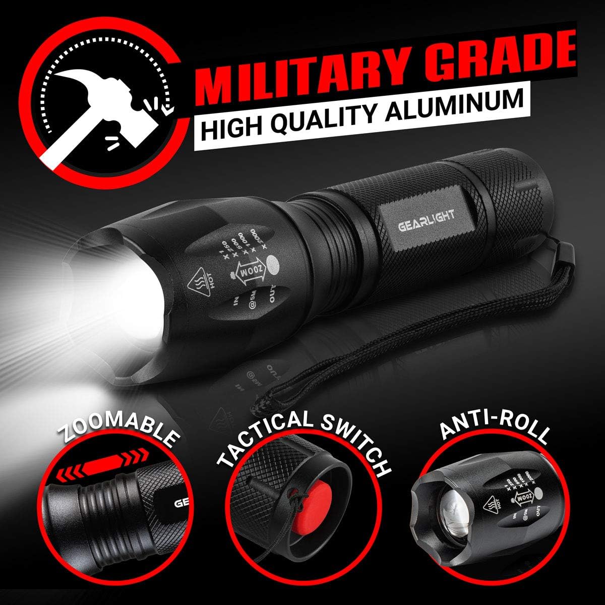 GearLight Tactical Flashlight S1000 PACK Photo