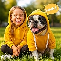 Vista 3 de Petcare Sudaderas con capucha básicas para perros pequeños, medianos y grandes, gatos, ropa para cachorros, suéteres de felpa suaves y cálidos