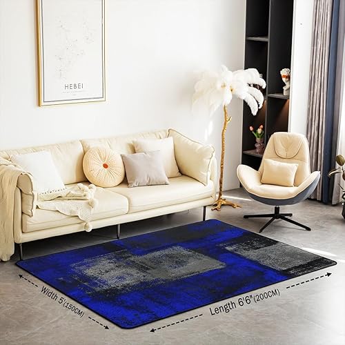 Miniatura 10 de Erosebridal Grunge - Alfombra verde lima para dormitorio, 3 x 5 pulgadas, color negro, gris, acuarela, ombré, hippie, graffiti, teñido anudado,