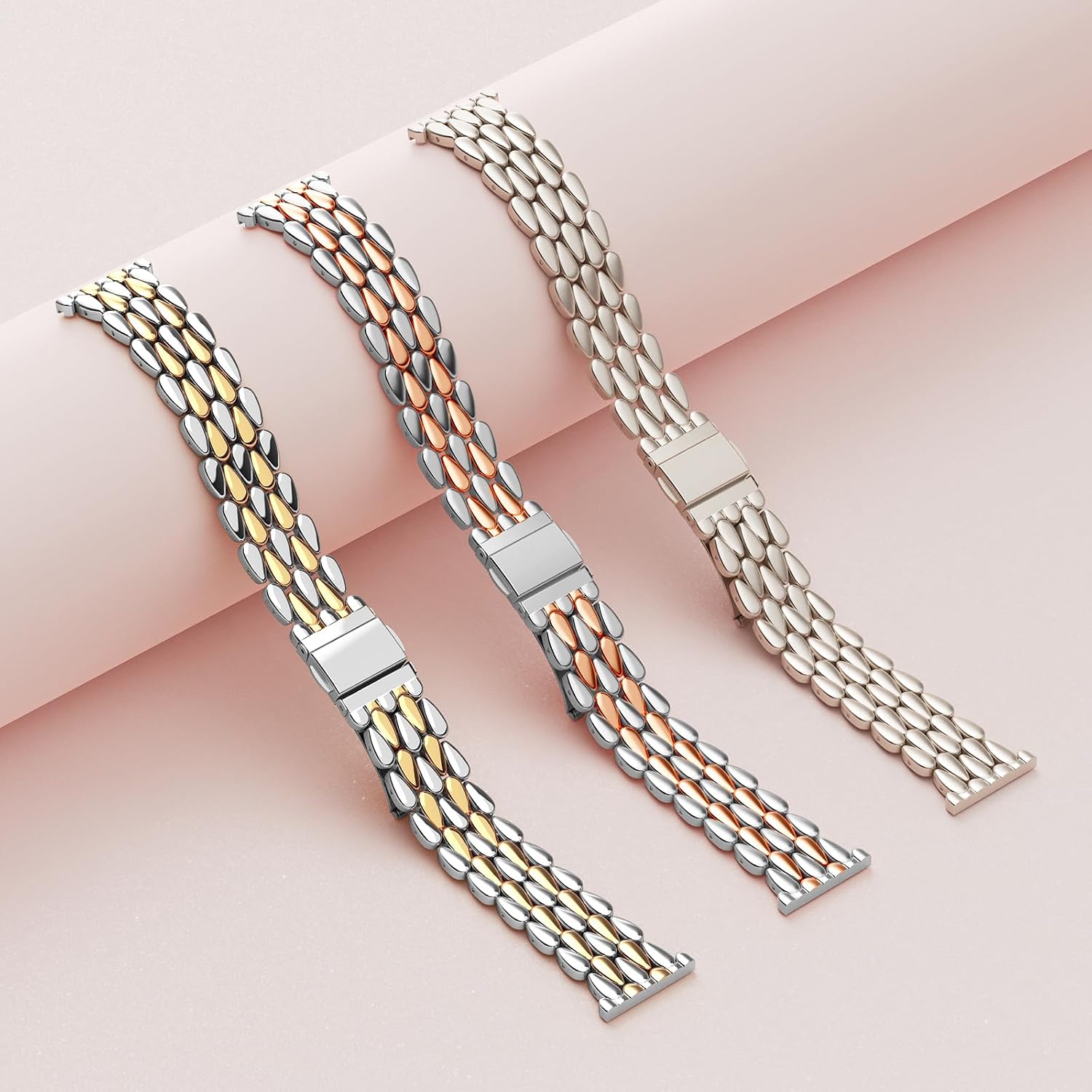 VISOOM Metal Samsung Galaxy Watch 7/6/5/4 40mm 44mm Bracelet Band for Women image 5