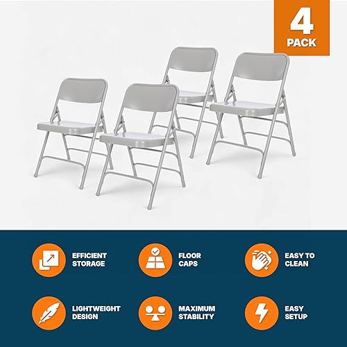 Miniatura 17 de OEF Furnishings Triple Brace Silla plegable de acero, azul Azul,Beige,Negro -,Marrón,Gris,https://www.amazon.com/dp/undefined