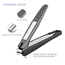 OSEN Stainless Steel Wide Opening Sharp Jaws Nail Cutter Clippers with Plastic grip for New Born Baby Women and Men, Black, Pack of 2 gallery image