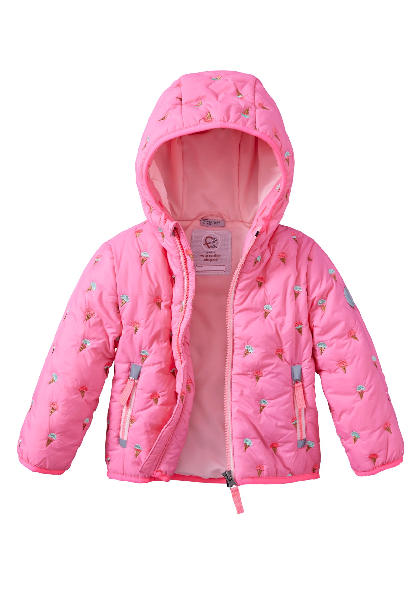 first instinct by killtec Unisex Baby Fios 17 Mns Qltd Jckt Wattierte Jacke mit 3D Effekt und Kapuze
