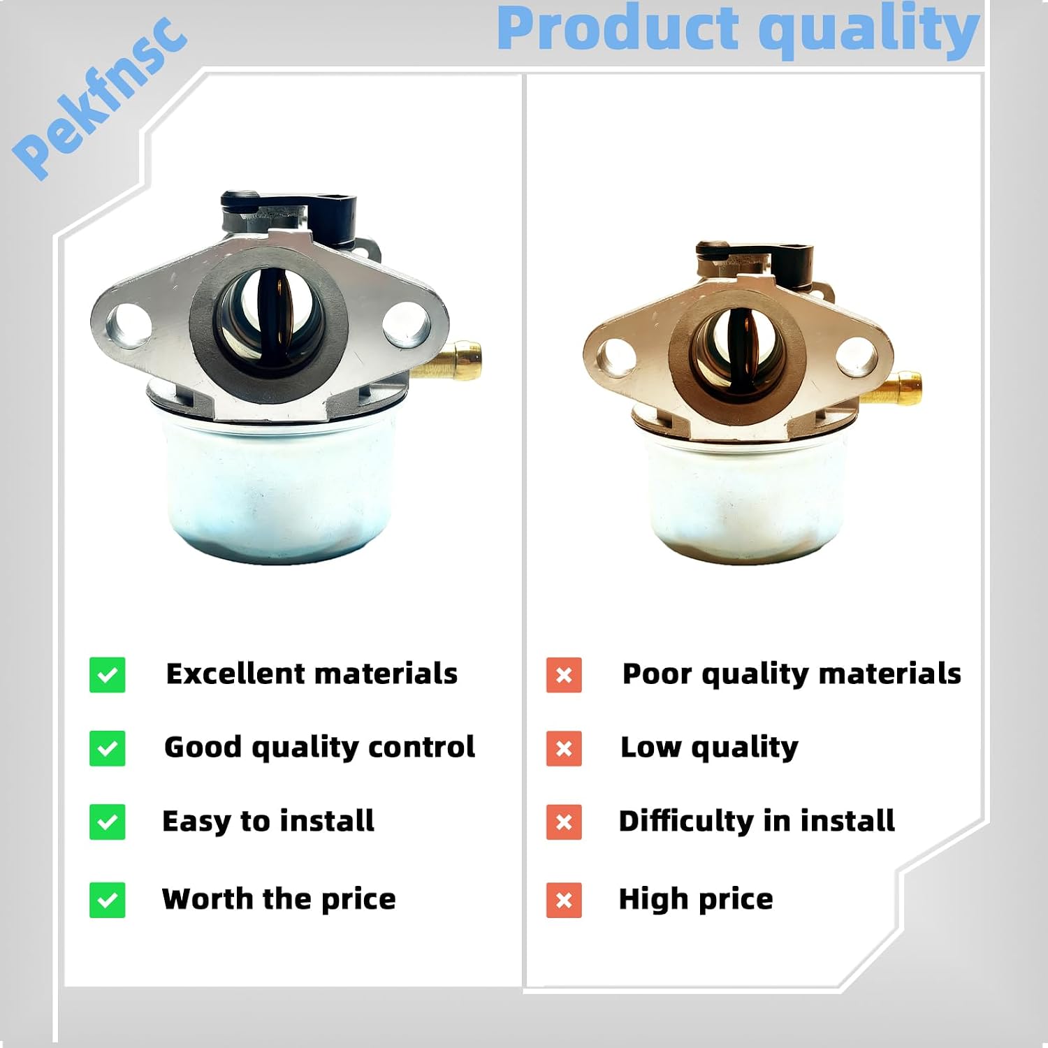 799868 Carburetor Tune Up Kits Fit for Briggs & Stratton 4-7 Hp Engines (No Choke) 6.5Hp 6.75Hp Small Engines Carb Replace Part 498170799872 499617799868 with Gasket Spark Plug Primer Bulb Fuel Filter