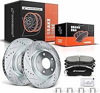 Vista 11 de A-Premium 296mm (11.65 pulgadas) Kit de Rotores de Freno de Disco Ventilados Delanteros + Pastillas Cerámicas Compatibles con Modelos Selectos