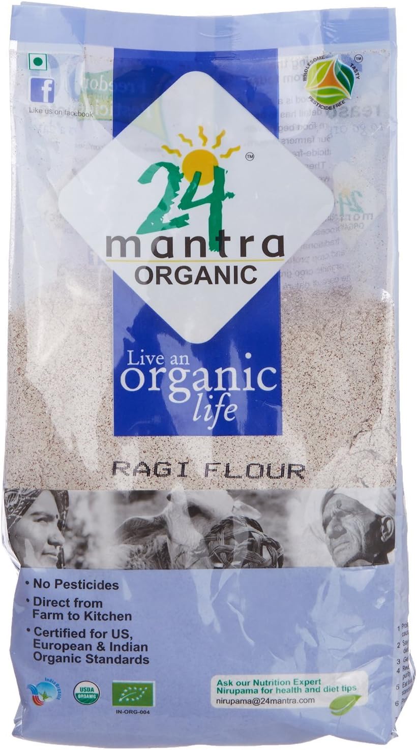 24 Mantra Organic Ragi Flour (Finger Millet Flour) 4 lbs