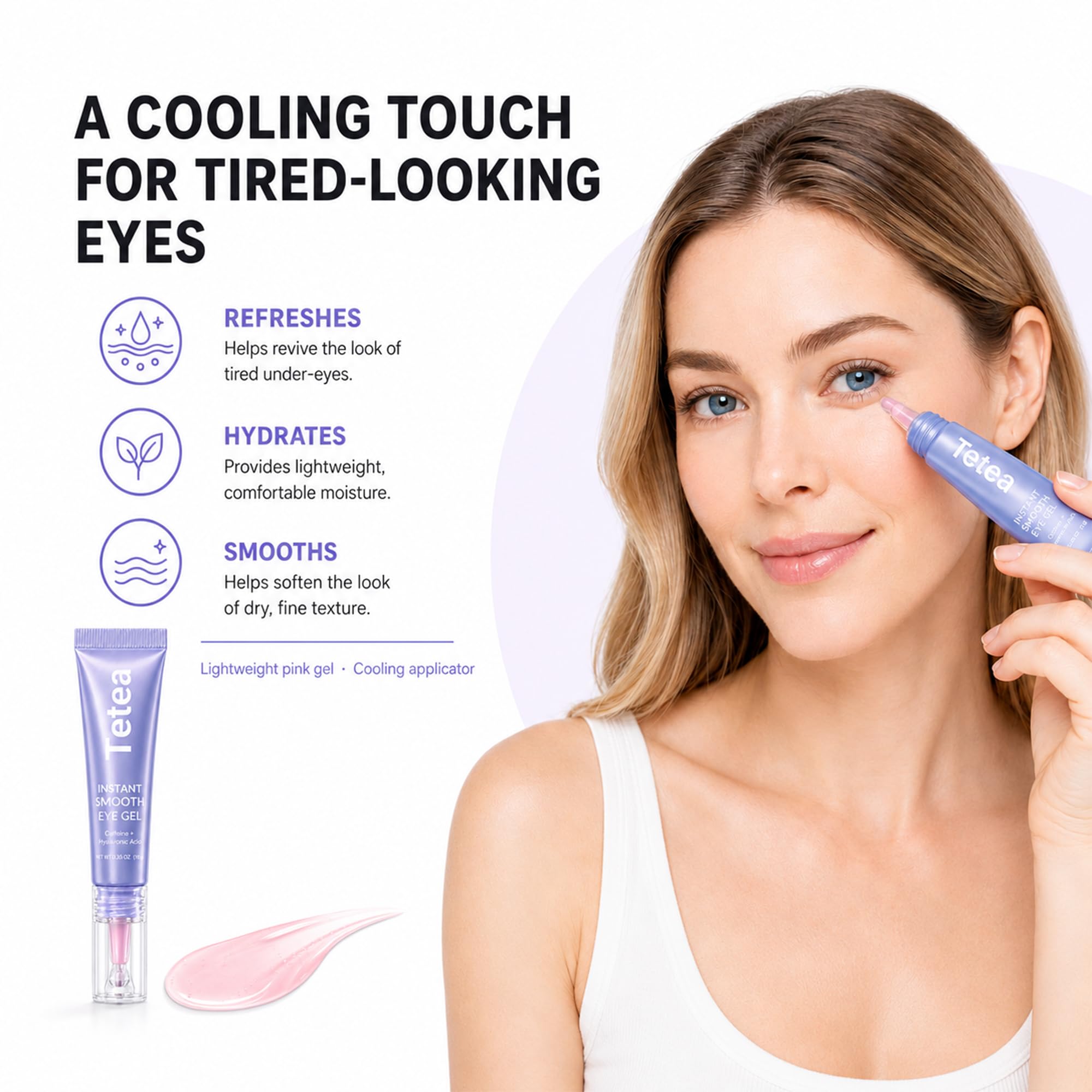 Eye Gel & Neck Cream Set, Firming Neck Moisturizer and Under Eye Gel for Puffiness, Fine Lines, Hydrating Skin Care Set for Women & Men