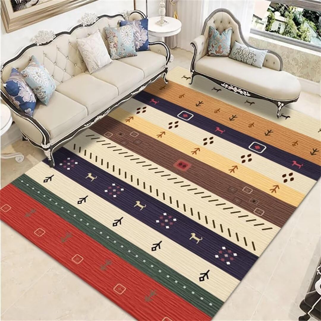 Tapis de chambre fille rouge 60x100cm lavable en machine