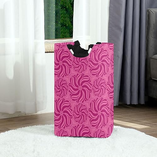 Miniatura 2 de Storage Baskets Valentine's Day Stylized Flowers Pink Magenta Collapsible Little Storage For Blanket Quilt cesta para ropa