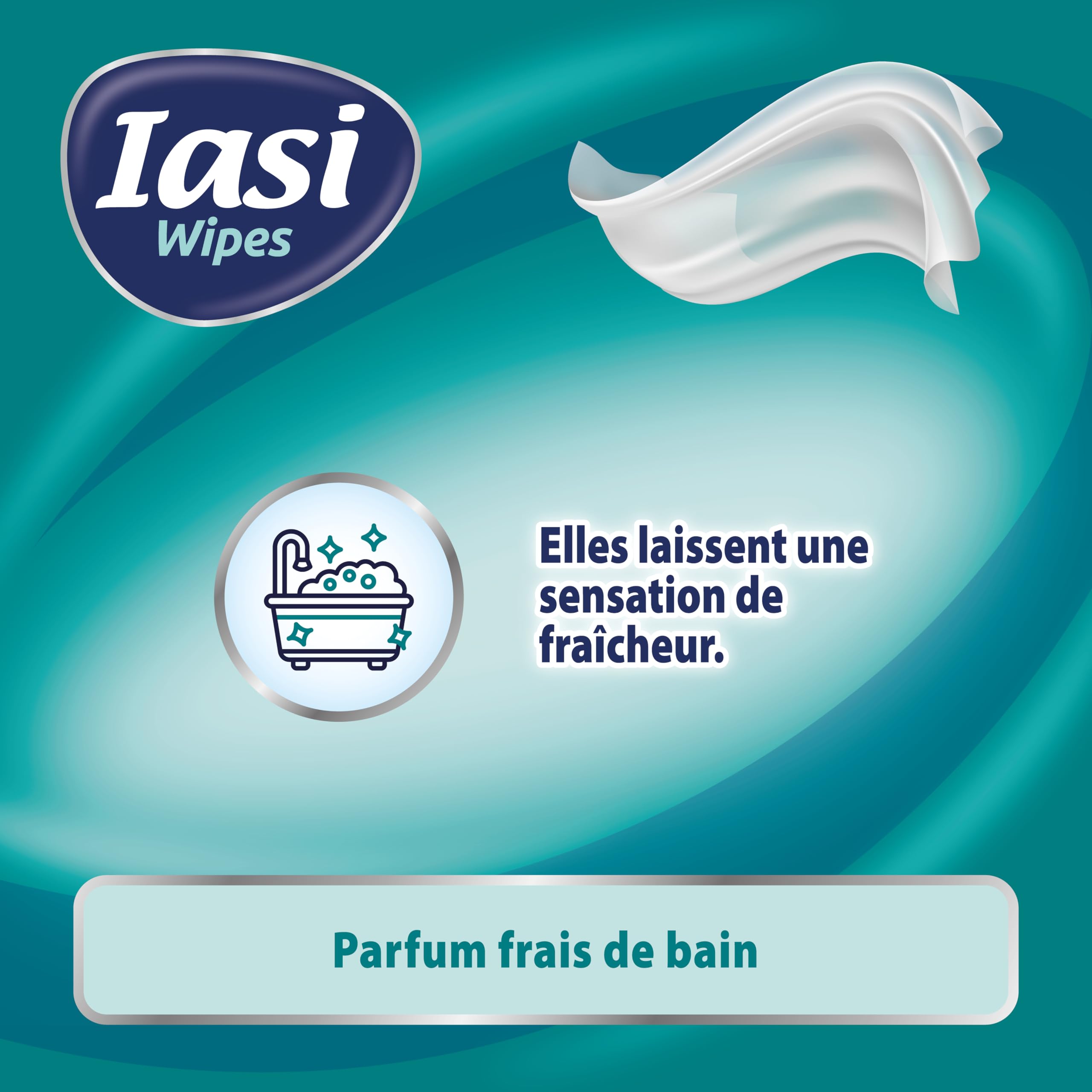 IASI Lingettes humides XL pour adultes, rétablissent le pH naturel de la peau, l'hygiène intime et corporelle, sans rinçage, 54 unités
