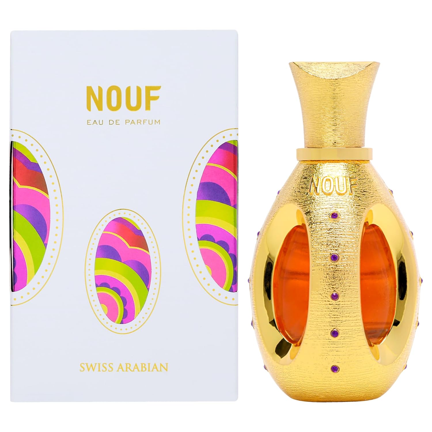 Swiss Arabian Nouf - Luxury Products From Dubai - Long Lasting, Addictive Personal EDP Spray Fragrance - Seductive Signature Aroma - 1.7 Oz
