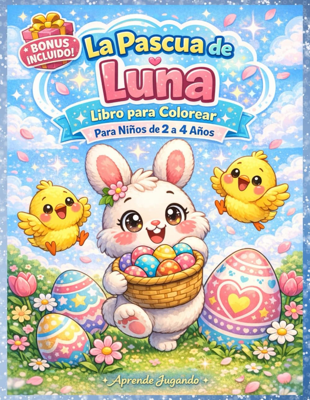 Libro para Colorear de Pascua para Niños de 2 a 4 Años: Dibujos Grandes y Simples | Ideal para Preescolar | Regalo Perfecto de Pascua