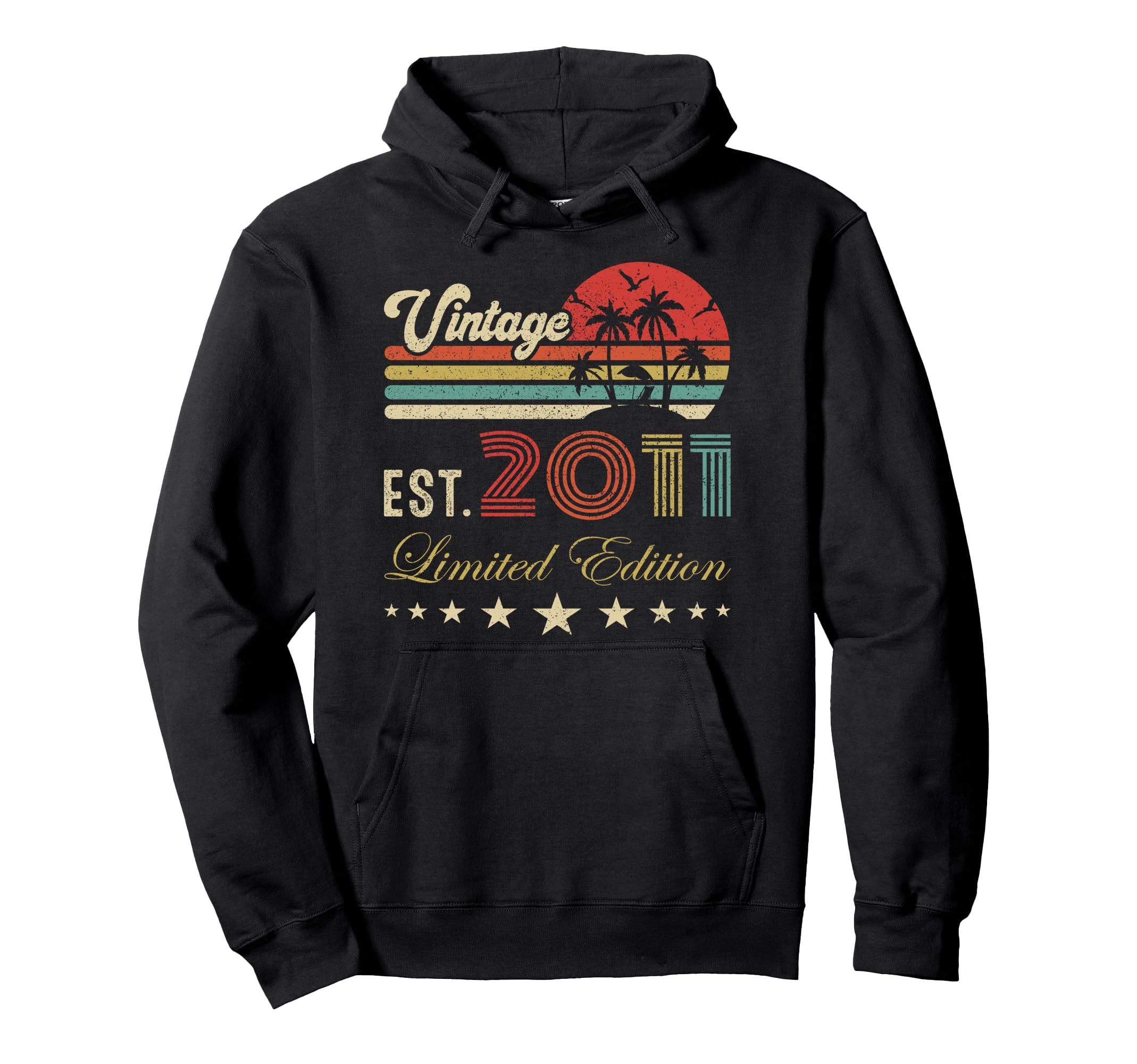 Vintage Est 2011 Limited Edition 15th Birthday Pullover Hoodie