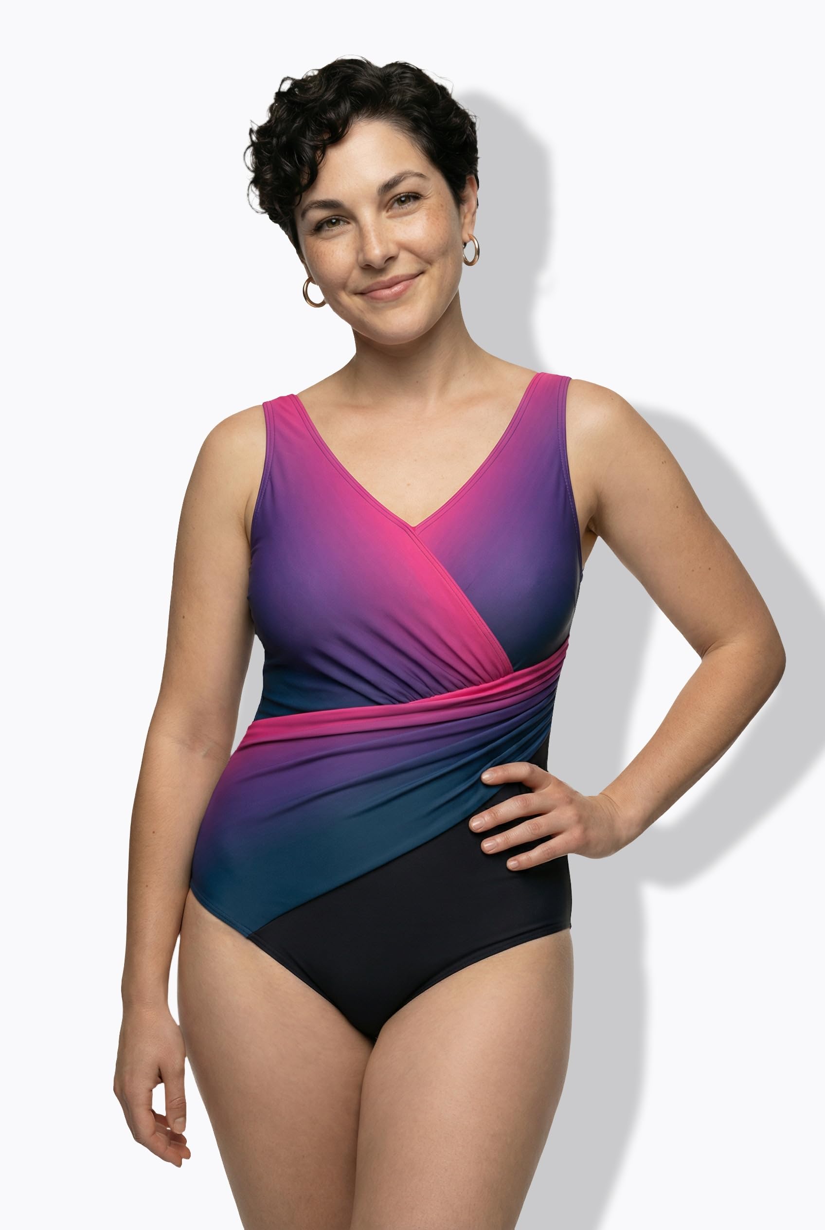 Ulla Popken Womenswear 826266 Maillot de Bain pour Femme Grande Taille, Noir, 48