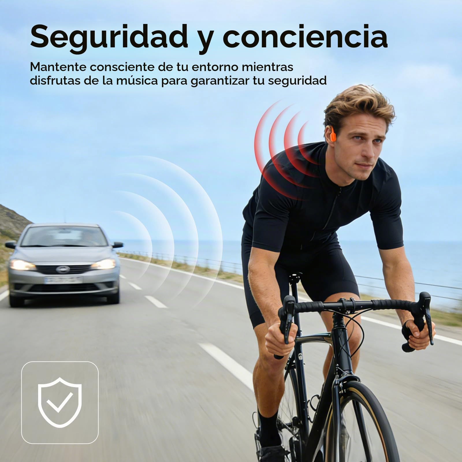 esonstyle Auriculares Conduccion Osea para Natacion - IP68 Auriculares Natación Bluetooth 6.0 Resistente al Agua, Cascos Conduccion Osea con 8G Mp3 para Nadar Correr Ciclismo
