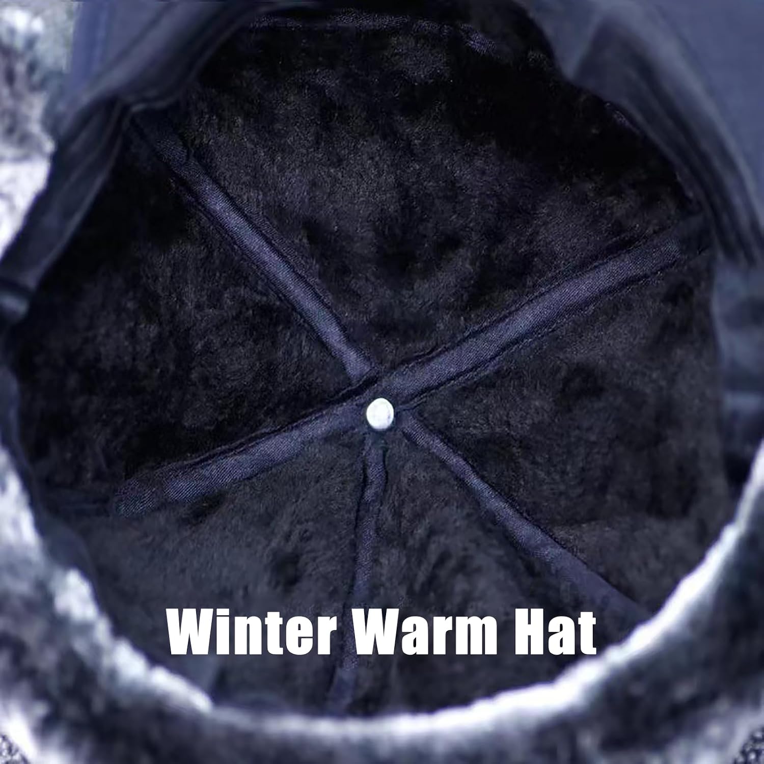 XIRUJNFD Winter Essentials Warm Hat, 3 in 1 Mens Winter Hat with Ear Flaps, Fur Lined Trapper Hat Windproof Winter Hat