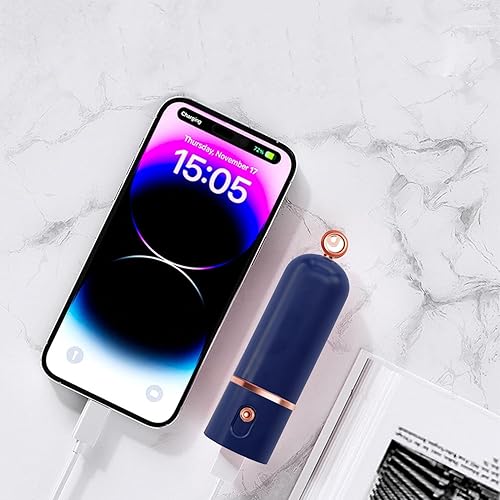 Miniatura 4 de Ventilador de mano portátil, recargable por USB, 3 velocidades, ventilador de bolsillo pequeño personal de viaje para niñas y mujeres al aire libre