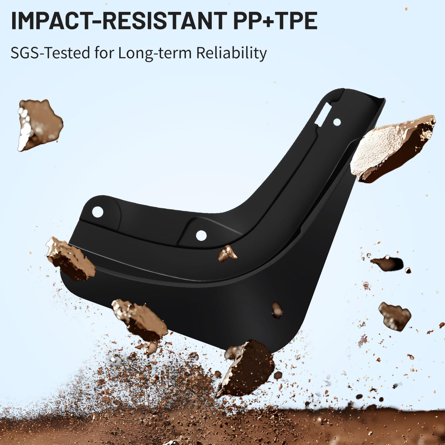 2025-2026 Tesla Model Y Juniper Accessories - Mud Flaps [Protect Paint, No Drilling Required] Custom Fit for New Model Y Juniper All Weather Guards Exterior Accessories (Set of 4) - Image 4