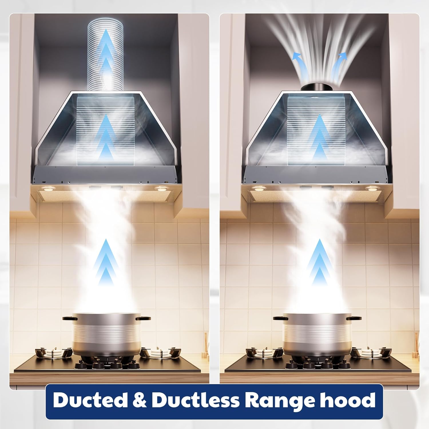 PM300SS Range Hood Insert For Under-Cabinet,21-Inch Built,300 Max Blower CFM,Stainless Steel,Customized Power Supply Package,2-speed Adjustment Exhaust Fan And Spotlight