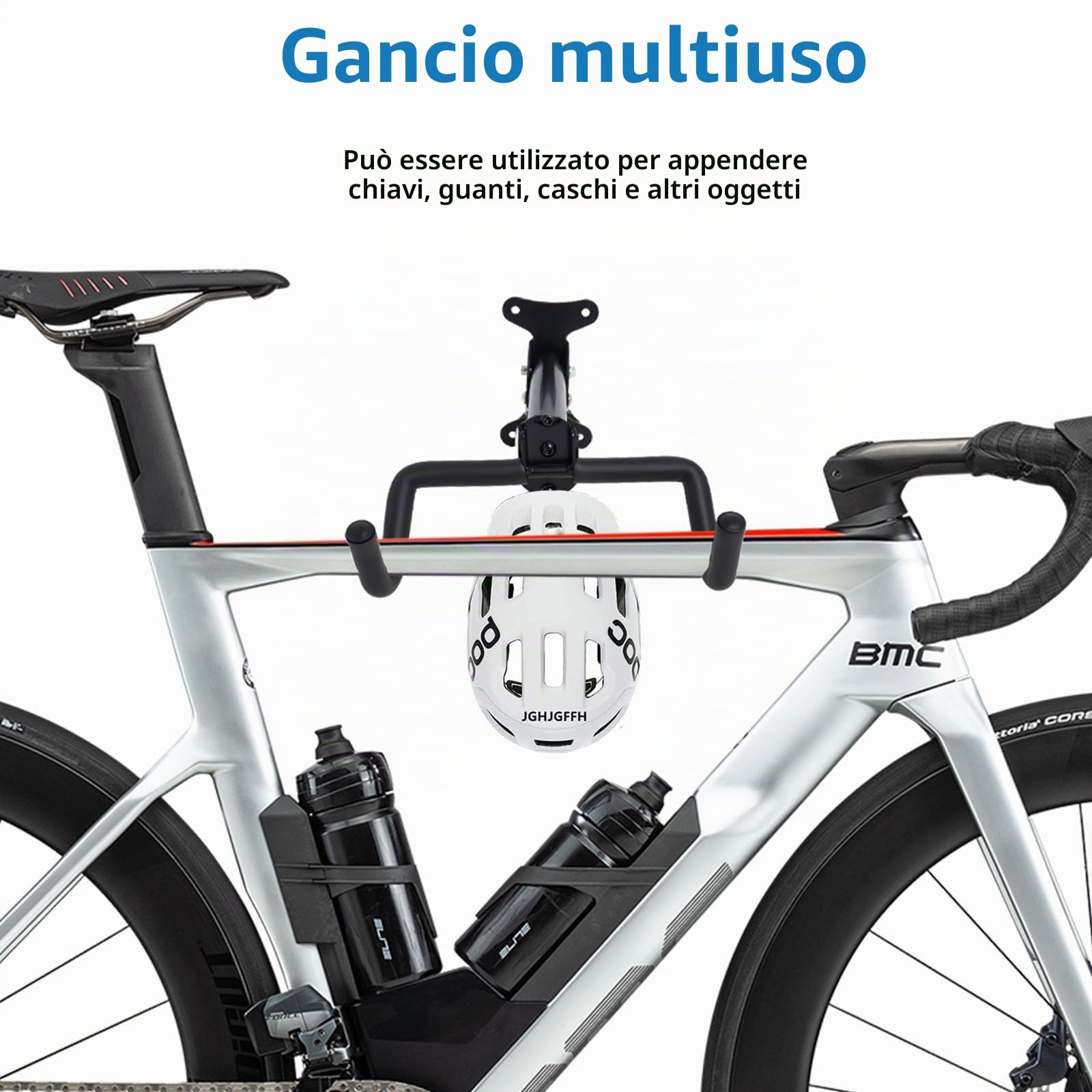 Supporto da Parete Pieghevole per Biciclette da Strada, Montagna e Ibride - 2 Pezzi Poweka