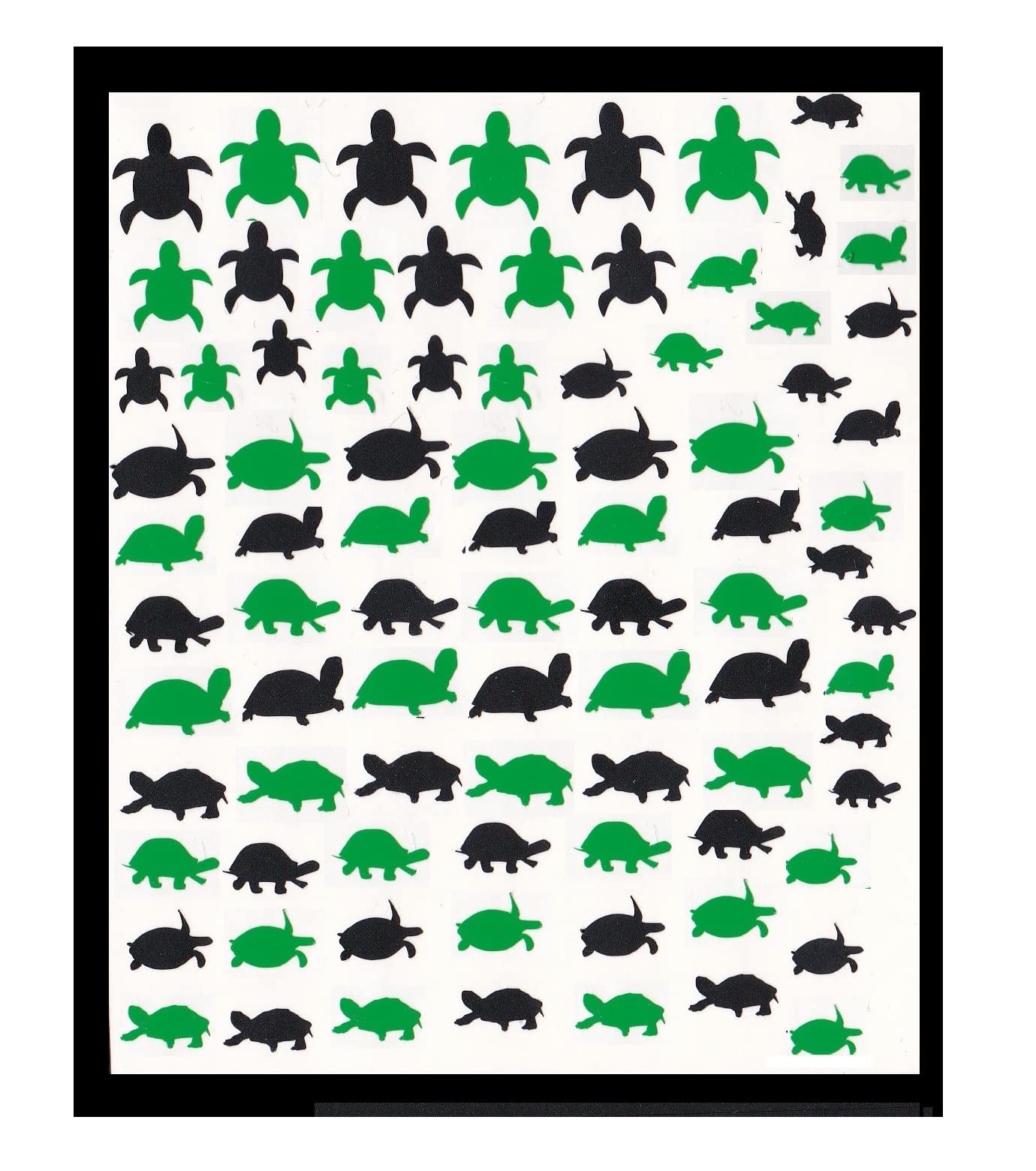 Kaz Creations Turtle Tortoise Peel And Stick Nail Stickers Black And Green Turtle Tortoise Collection (Turtle Tortoise Peel And Stick Nail Stickers Black And Green)