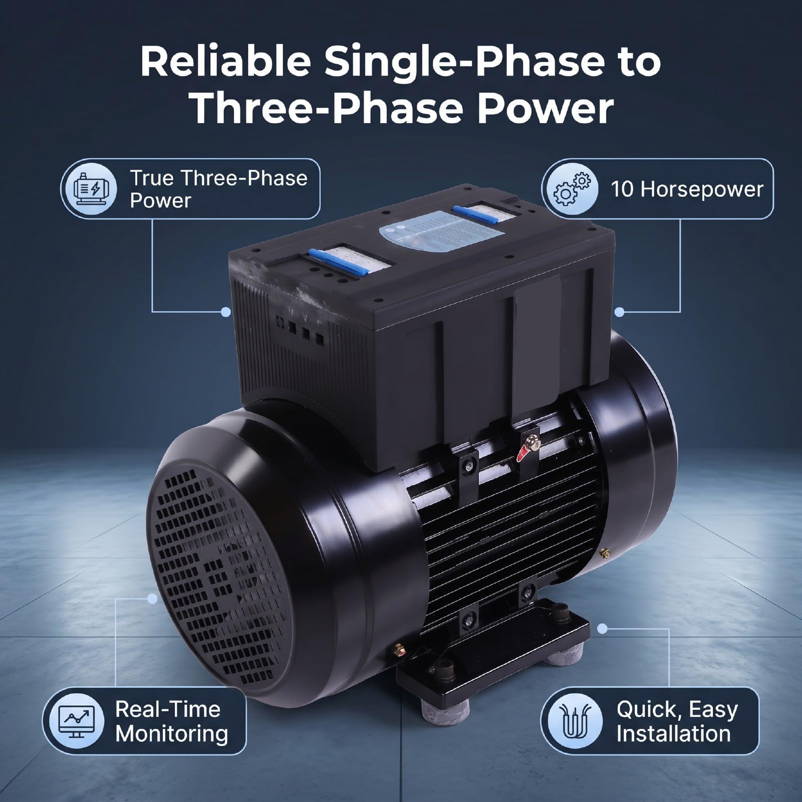 Generic Convertisseur de Phase Rotatif Robuste 28A 1 Phase à 3 Phases pour équipement Industriel
